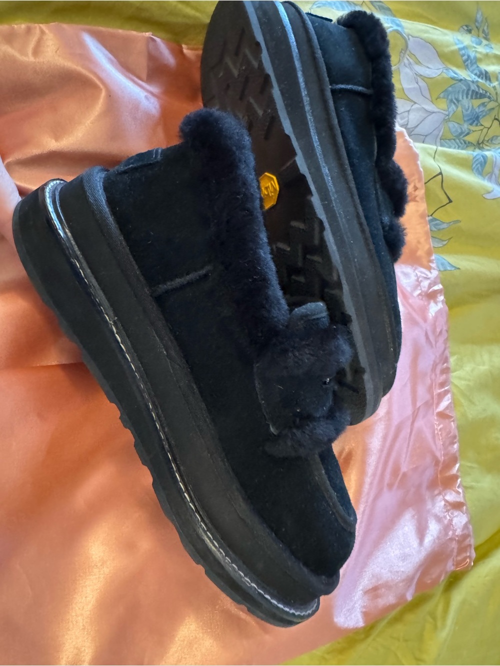 Ugg loafers, sacai collab, suede with sheepskin lining and trim. Never worn. sz8